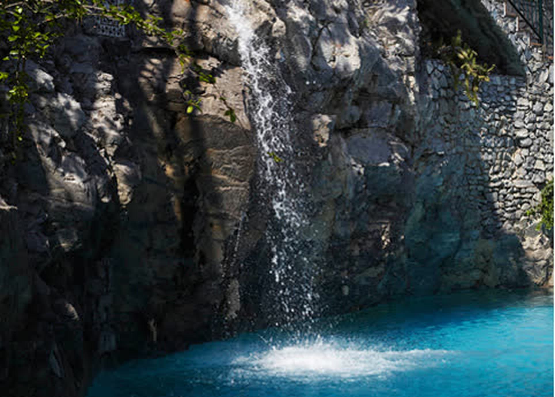 La Fenice pool with its waterfall and hydromassage area